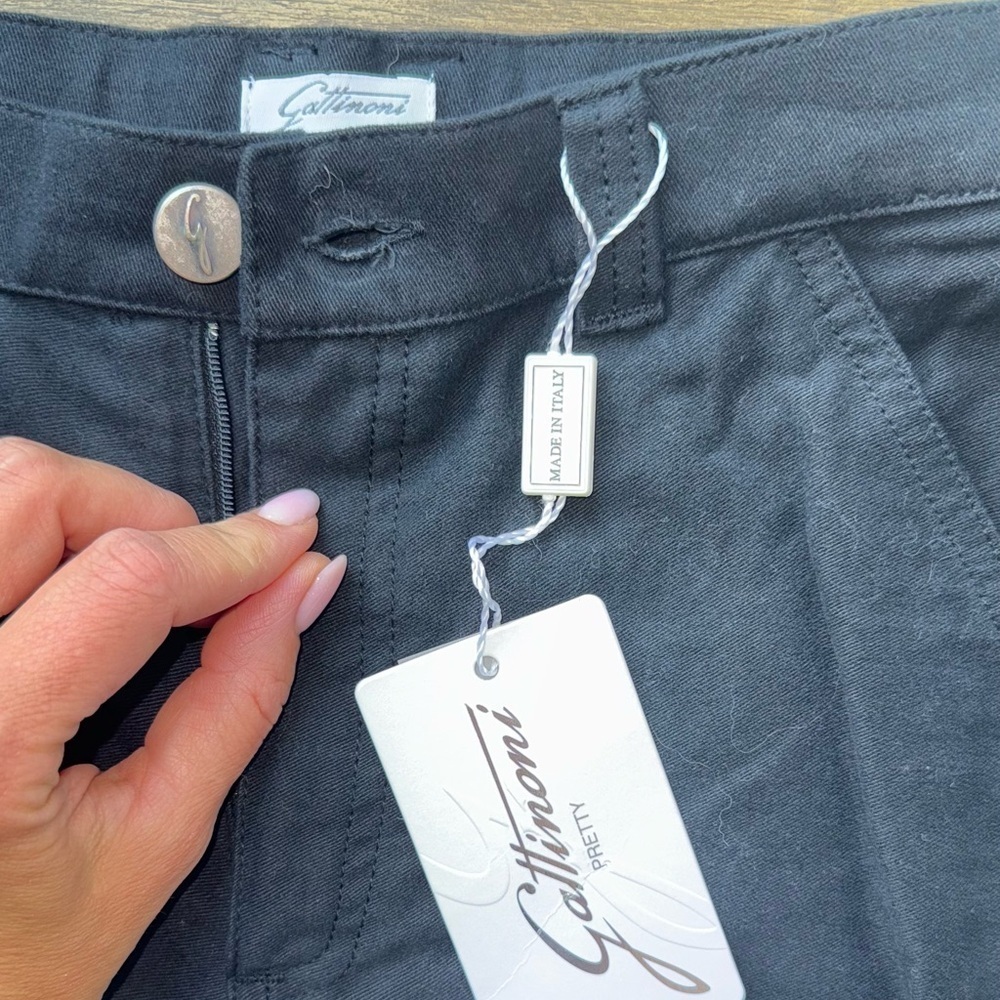 Gattinoni women’s black straight leg pants size 30 - Picture 3 of 7